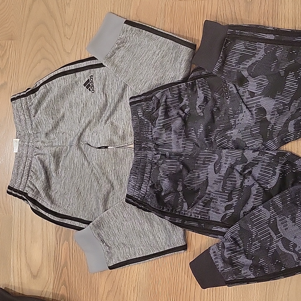 2 pairs of boys Adidas pants
